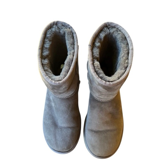 UGG Australia Classic Short II Grey Suede Sheepskin Boots Women's